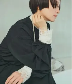 PUAL CE CINダブルストレッチレースカットソー アイボリー