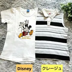 ピチＴ　チビTシャツ　Disney　ミッキー➕️クレージュ ノースリーブシャツ