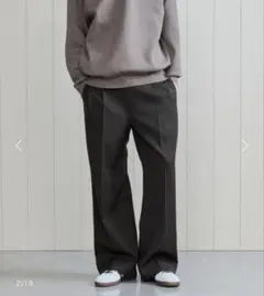 H BEAUTY&YOUTH ウーステッド 2プリーツワイドパンツ