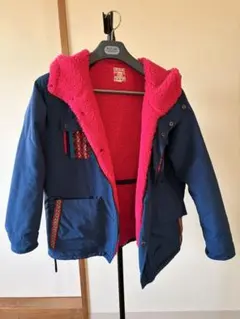 TITICACA フリースライニングジャケット Mサイズ ネイビー/ピンク