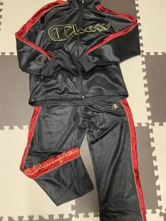 Champion ジャージセット 黒/赤