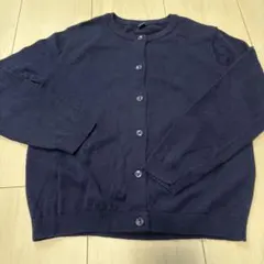 美品 ユニクロ 120 cm 長袖 カーディガン 紺色　キッズ 子供