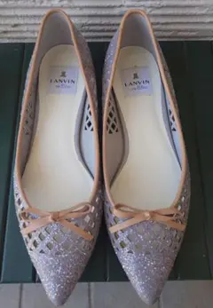 LANVIN en Bleu リボンモチーフ　フラットシューズ 高見え