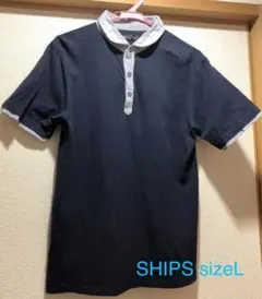 SHIPSポロシャツネイビーL美品のサムネイル