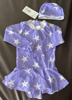 新品⭐︎キッズ 帽子付き ラッシュガード ワンピース 水着 セットアップ