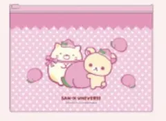 サンエックスユニバース ファスナーケース コリラックマ＆ねこ　ミニクリアファイルのサムネイル