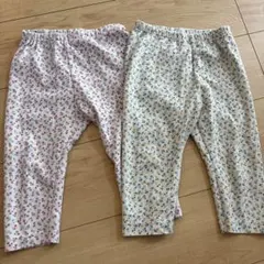 エアリズム 花柄パンツ 110サイズ 2枚セット　7部丈