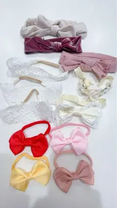 ベビー用リボンヘアバンド12個セット