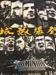 新日本プロレス 大阪城ホール ドミニオン6月14日 クリアポスター　値下げ交渉可のサムネイル