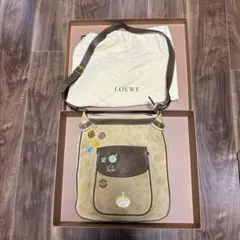 LOEWE ロエベ 160周年記念 アナグラム スエードショルダーバッグのサムネイル