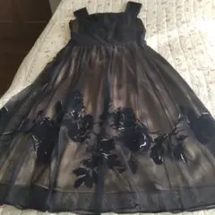 M's Gracy 黒 花柄刺繍 ドレス 40