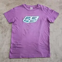 90s 00s 55DSL DIESEL ロゴ 半袖Tシャツ パープル Mサイズのサムネイル