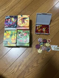 ポケモンカード デッキケース 4個 ダメカンケース コイン セット