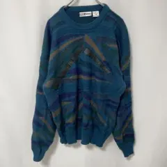 N-2631 URBAN WORKS 古着 総柄 アクリルニット XL メンズ