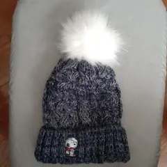 PEANUTS スヌーピー ニット帽 ネイビー