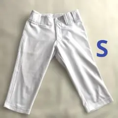 野球 ユニフォーム パンツ ショートフィット　S 白 ④のサムネイル