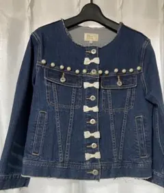 【極美品】Dignite collier リボン&パールデニムジャケット♡