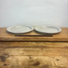 新品　陶器　陶芸作家　リムプレート皿2枚　689