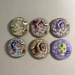 おジャ魔女どれみ　刺繍缶バッジ　パティシエ服　5種＋1
