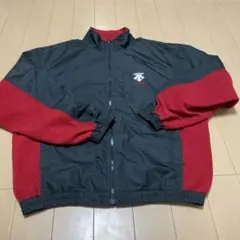 DESCENTE GOLF ナイロンジャケット L 黒/赤