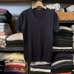 00s イギリス製 ジョンスメドレー Vネック 半袖カットソー Tシャツのサムネイル