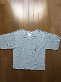 UNIQLO ライトグレー 7分袖ニット M