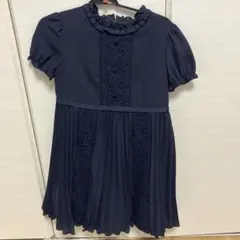 ネイビーフォーマルドレスとホワイトジャケット