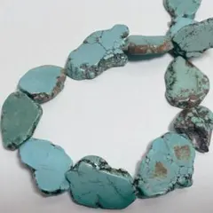 dr554/SALE！天然石◇練りターコイズ1連※割れ箇所有り