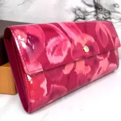 ルイヴィトン イカットフラワー ジッピーウォレット ヴェルニ ローズアンディアン ルイ・ヴィトン ヴェルニ 財布 ジッピーウォレット ローズ