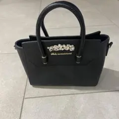 JILL by JILL STUART 黒 ハンドバッグ ストーン付き
