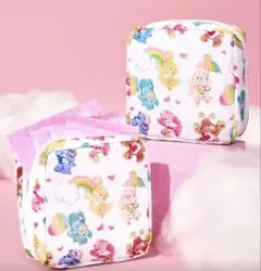 【【 新品未使用 】】ケアベア　スクエアポーチ　ホワイト　白