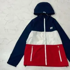 HELLY HANSEN 切替 ロゴ 長袖 フルジップ ナイロン ジャケット