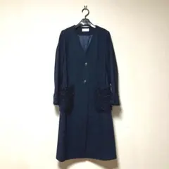 パリゴ　PARIGO ネイビー　ロングコート　38 美品　日本製のサムネイル