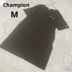 Champion チャンピオン 半袖チュニック カーキ ワンポイント 綿/Mのサムネイル