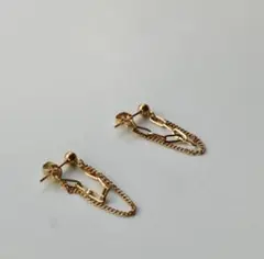 ajiro サージカルステンレス フープチェーン ピアス キャッチレス