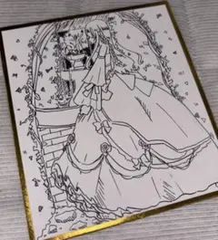 手書き色紙イラスト