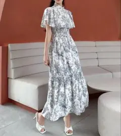SHEIN フリル袖 ワンピース