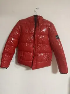 DIESEL 赤 フード付き ダウンジャケット