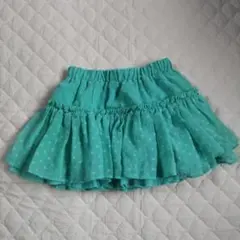 kate spade ターコイズ フリルスカート 98/3Y
