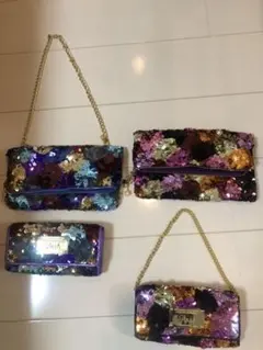 スパンコールクラッチバック&財布