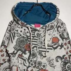 Disney ディズニー　スウェットパーカー　サイズM 白雪姫　総柄　希少　古着