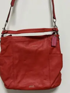 COACH レザー ショルダーバッグ オレンジ