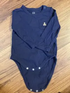 GAP ベビー 長袖ロンパース 12-18ヶ月 80cm ネイビー　くま刺繍