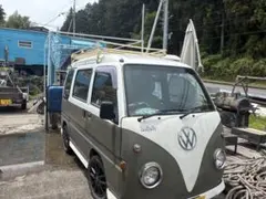 m*i様 ダイハツミゼットⅡ・シトロエン風改造軽トラック 木製荷台付き