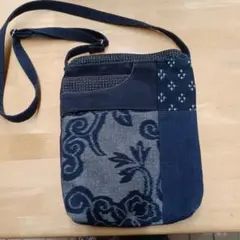 久留米絣儀右エ門、パッチワークポシェット、サコッシュ