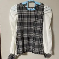 ティティクラッピー チェックブラウス 長袖 TYTYCLAPPY 春秋 試着のみ
