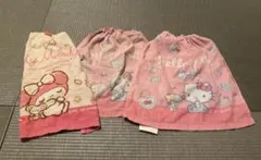 女の子サンリオ キティマイメロお食事エプロン 3枚セット