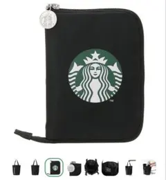 新品未使用　STARBUCKS　ToGoポケッタブルエコバッグ　ブラックのサムネイル