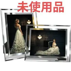 ガラス フォトフレーム 2L 縦横兼用 2個セット 新品未使用 匿名配送