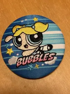 パワーパフ ガールズ 刺繍缶バッジ ビスケット バブルス